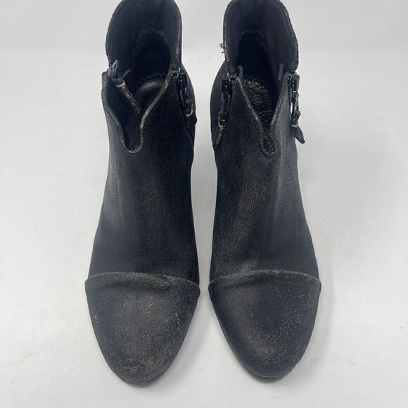 Rag & bone Suede Coated Margot Boot - Black Sz 37.5 - Picture 1 of 7